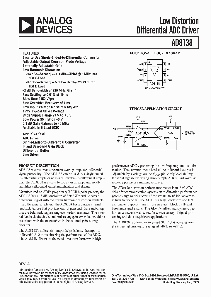 AD8138_171611.PDF Datasheet