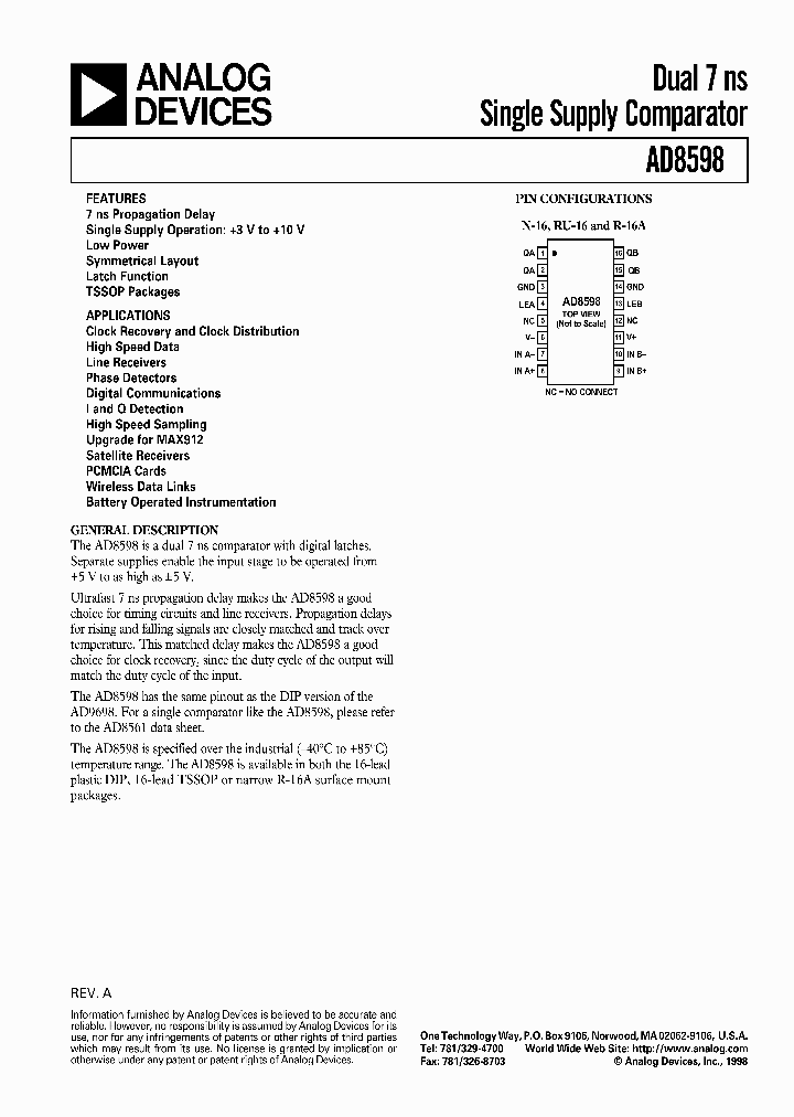 AD8598_150380.PDF Datasheet