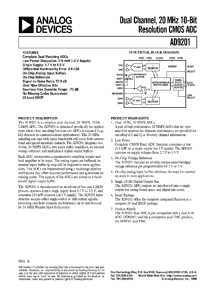 AD9201_167158.PDF Datasheet