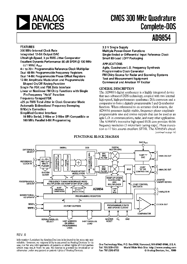 AD9854ASQ_189015.PDF Datasheet