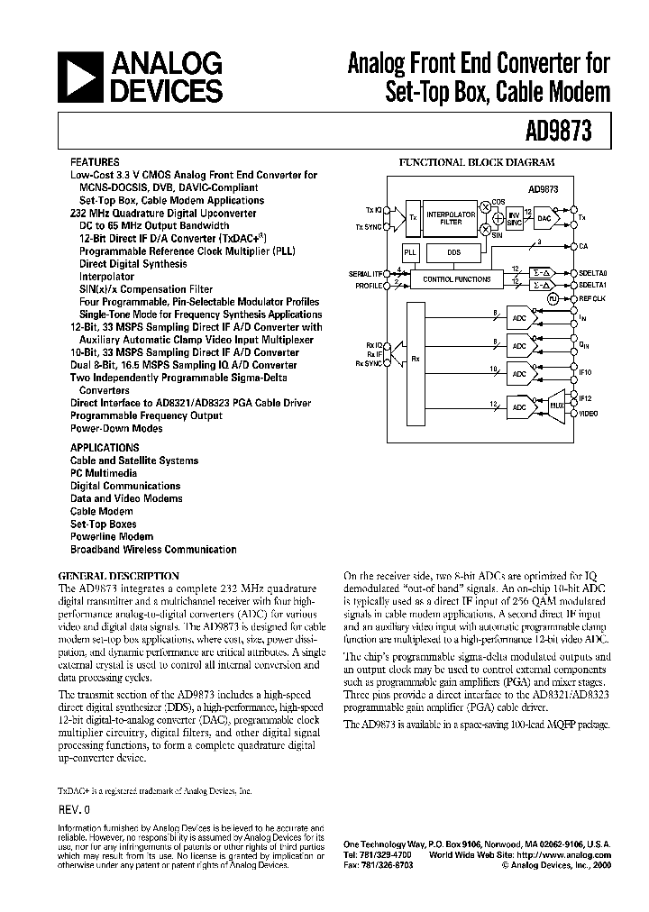 AD9873_128329.PDF Datasheet
