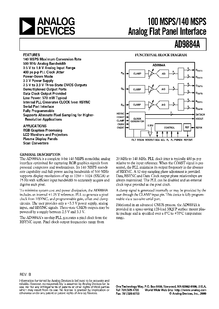 AD9884_126318.PDF Datasheet