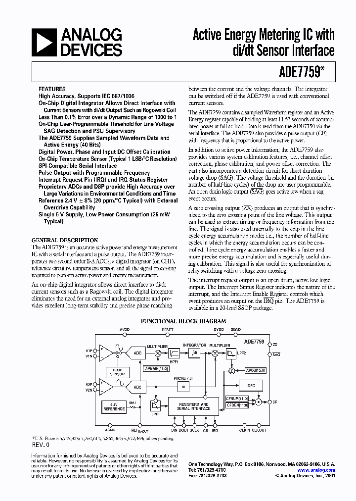 ADE7759ARS_21166.PDF Datasheet