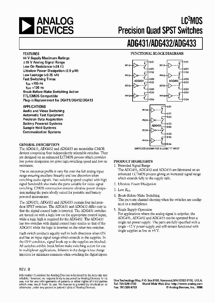 ADG431_121618.PDF Datasheet