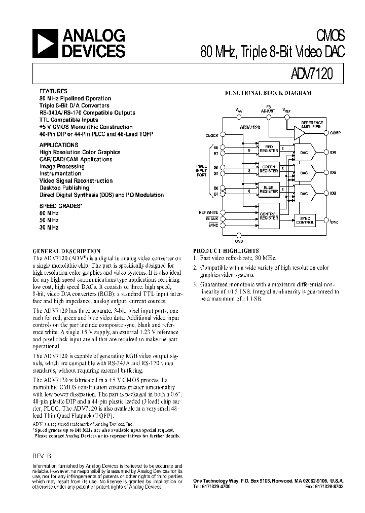ADV7120KN30_79207.PDF Datasheet