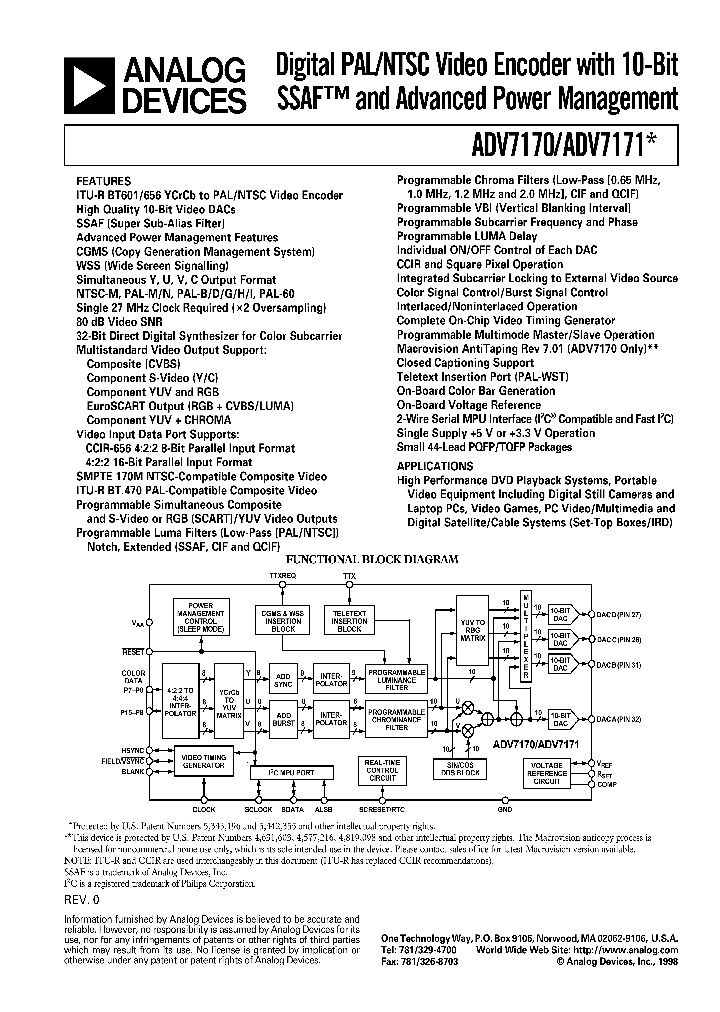 ADV7170_21417.PDF Datasheet