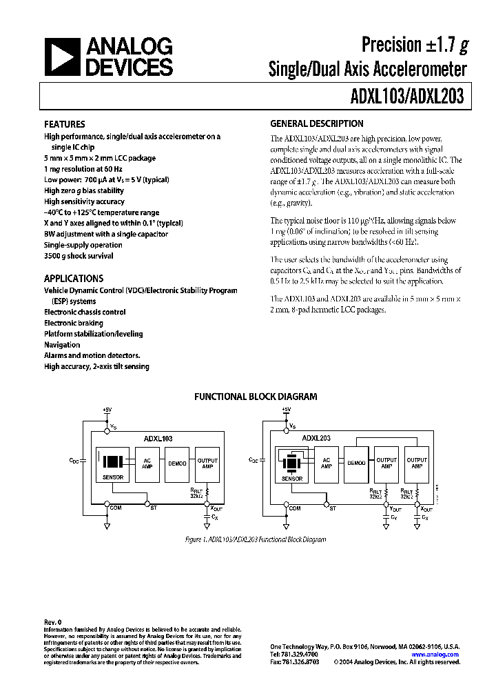 ADXL103_146564.PDF Datasheet
