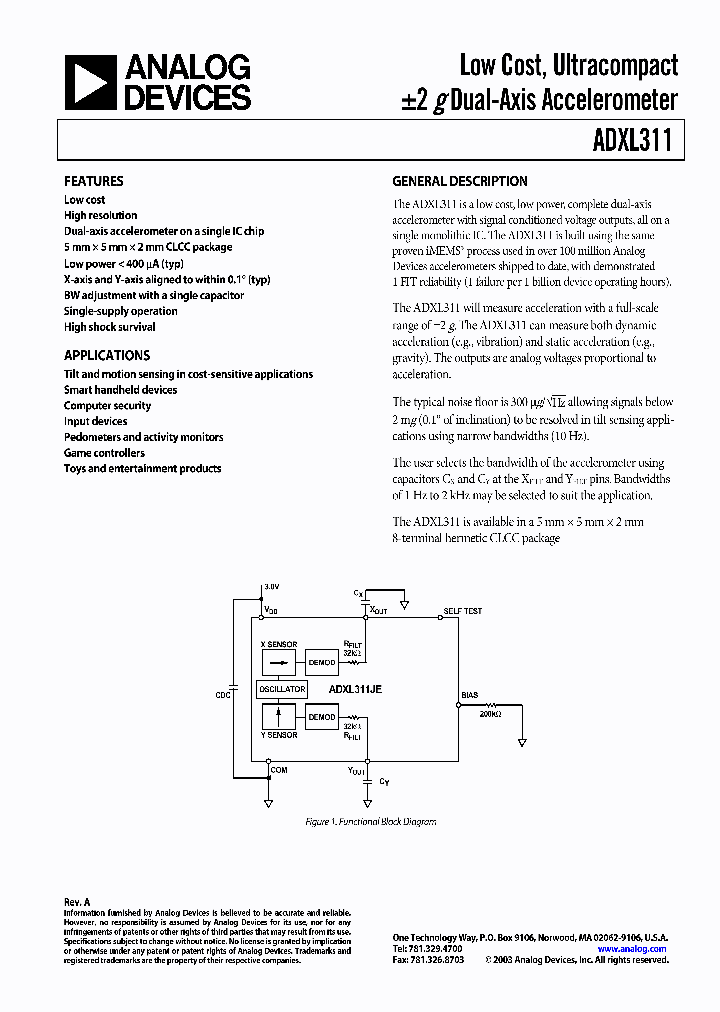 ADXL311_44775.PDF Datasheet