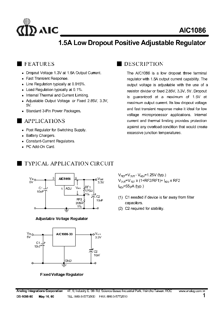 AIC1086_113376.PDF Datasheet