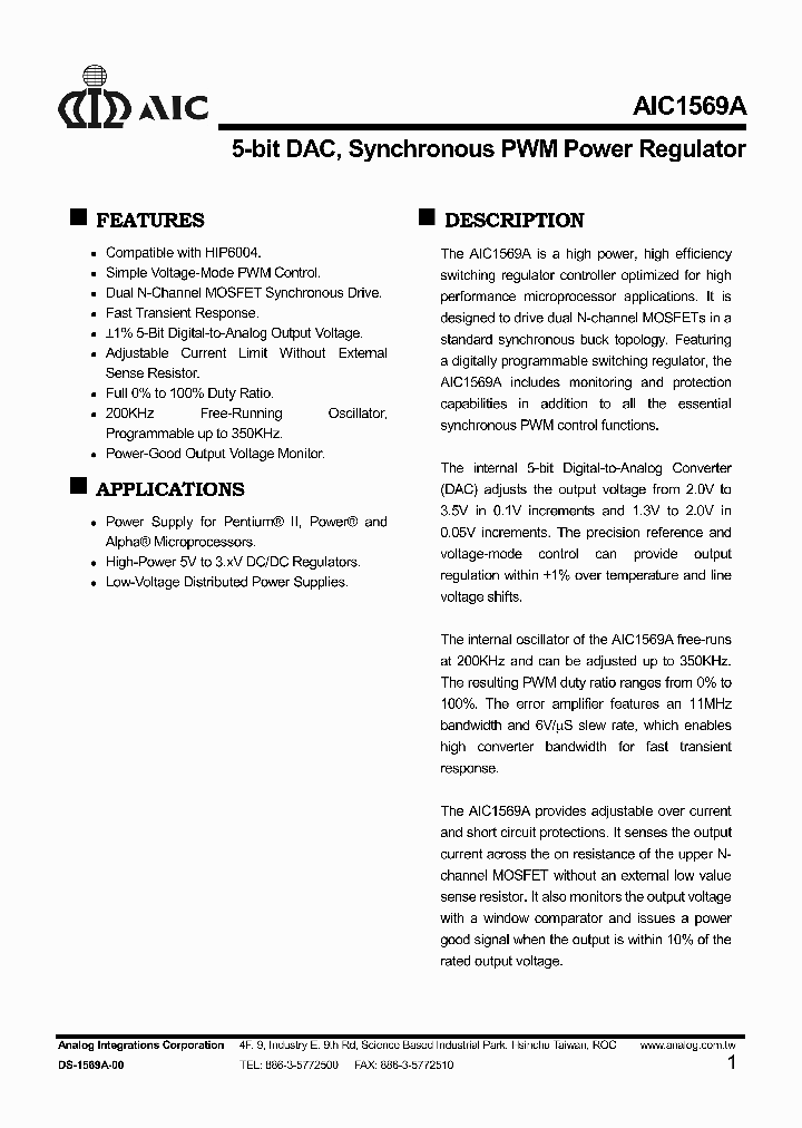 AIC1569_145386.PDF Datasheet