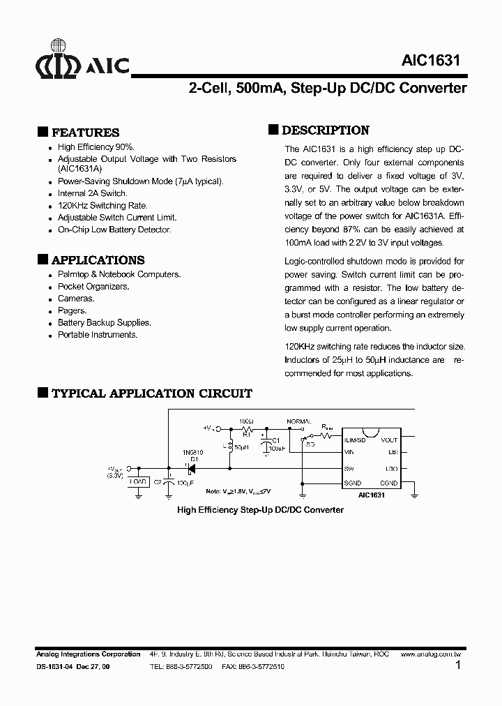AIC1631_21462.PDF Datasheet