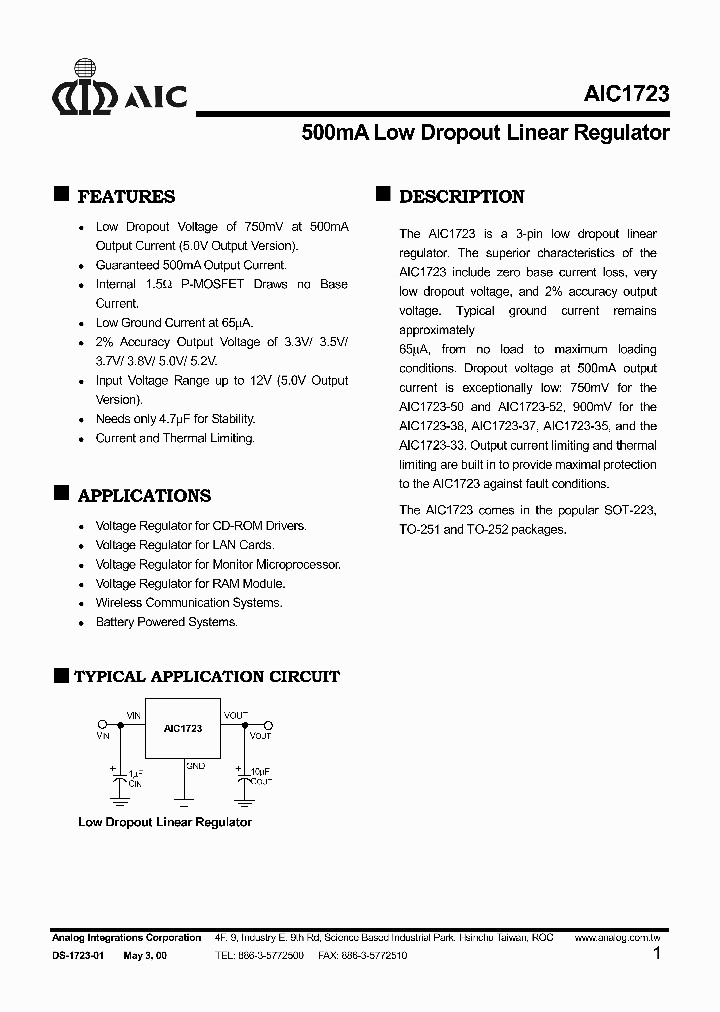 AIC1723_105709.PDF Datasheet