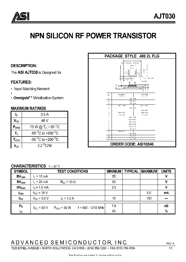 AJT030_43613.PDF Datasheet