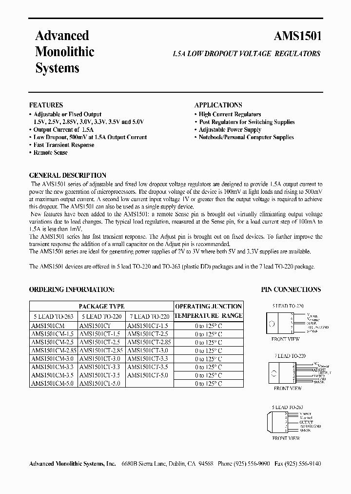 AMS1501_175357.PDF Datasheet