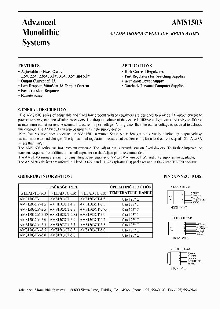 AMS1503_175374.PDF Datasheet