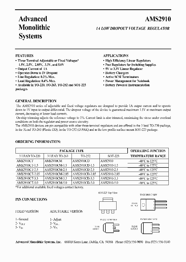AMS2910_38576.PDF Datasheet