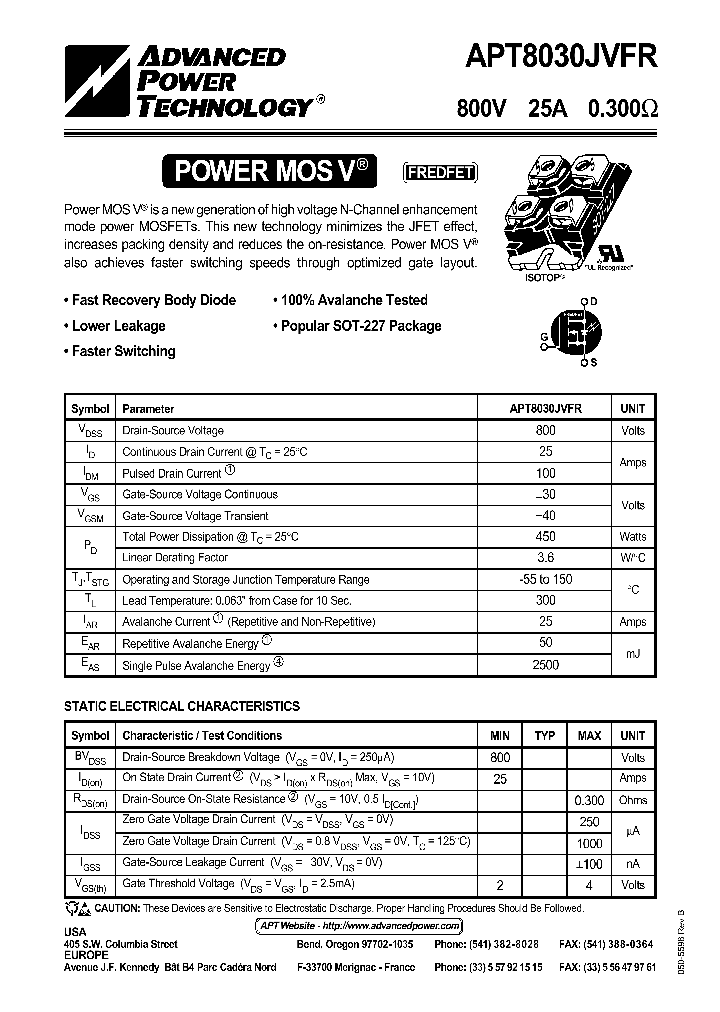 APT8030JVFR_42355.PDF Datasheet