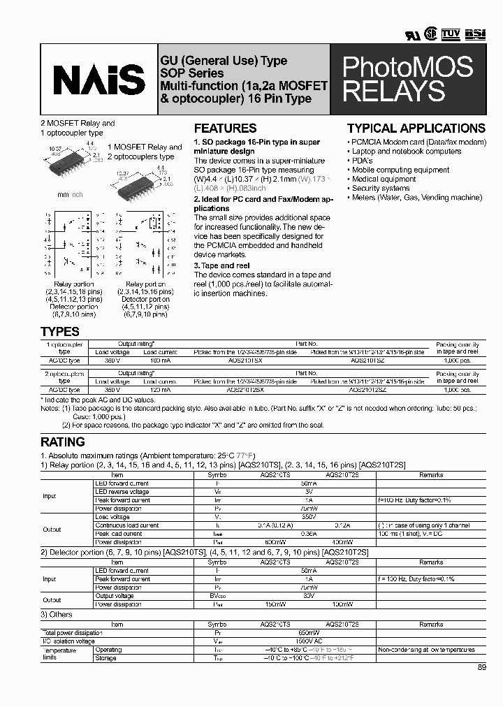 AQS210_149243.PDF Datasheet