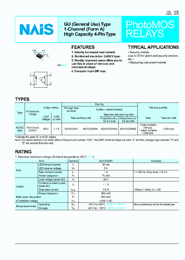 AQY212GH_44538.PDF Datasheet