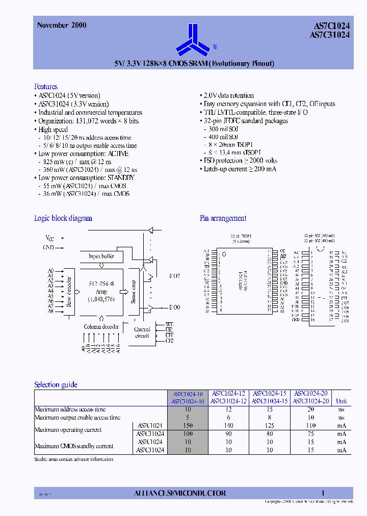AS7C31024_93284.PDF Datasheet