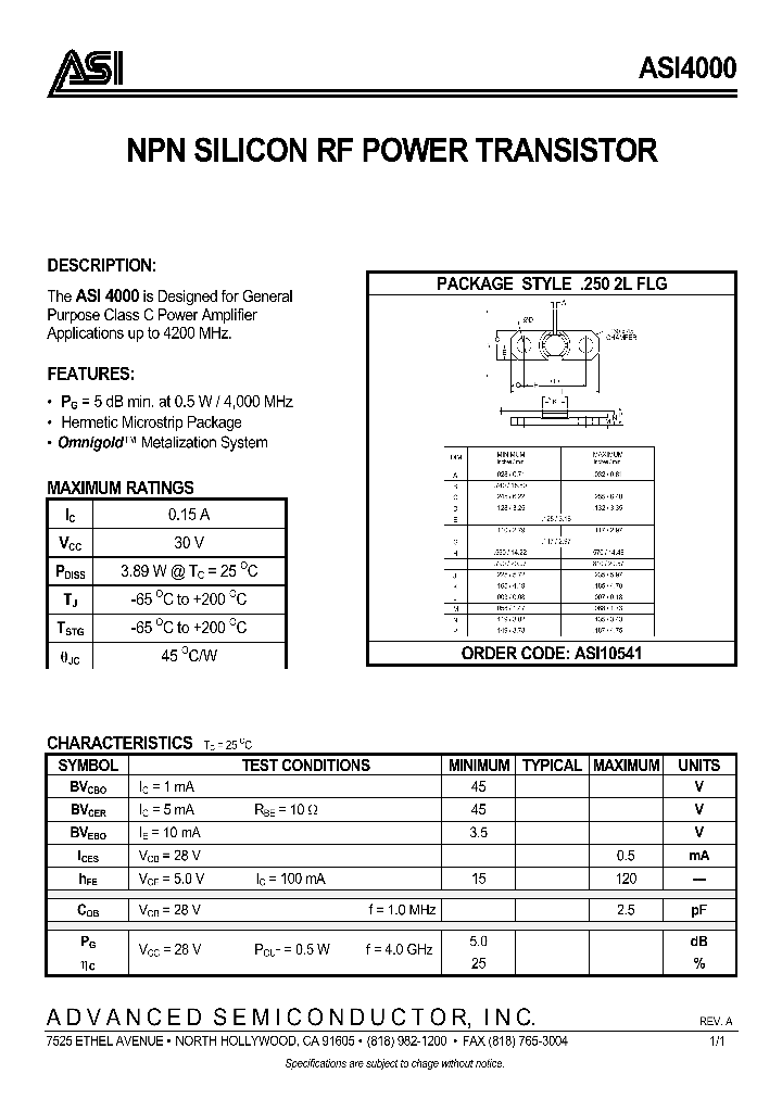ASI10541_132174.PDF Datasheet