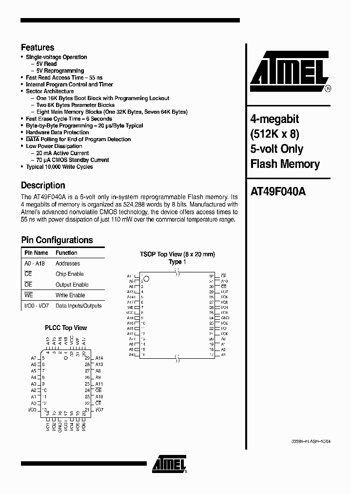AT49F040A_160526.PDF Datasheet