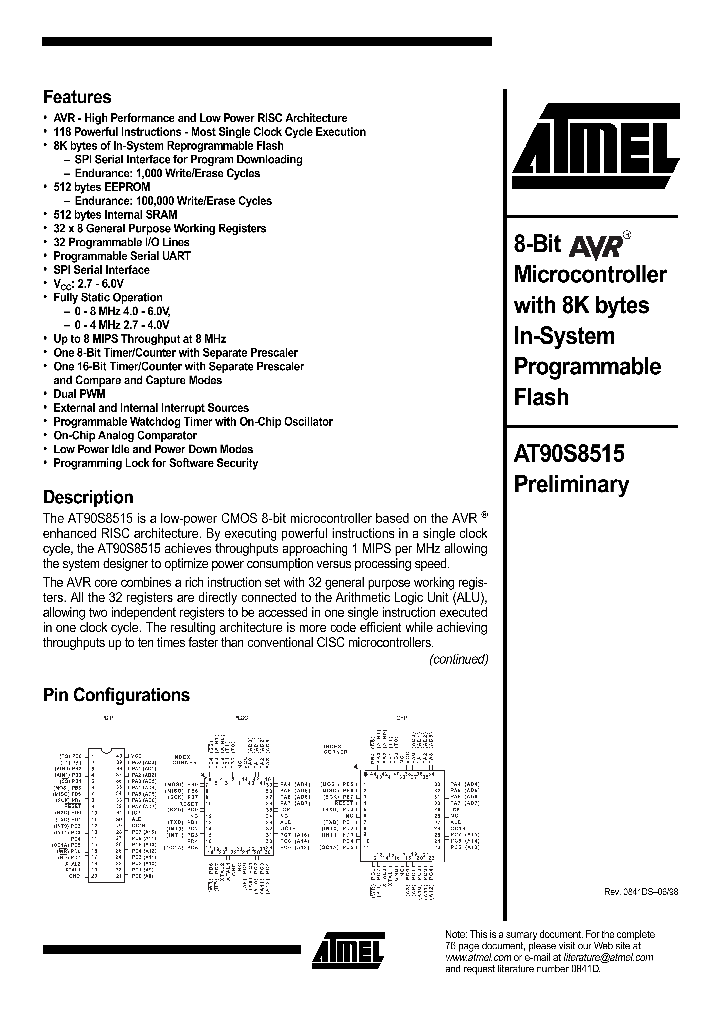 AT90S8515_103077.PDF Datasheet