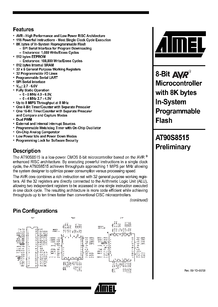 AT90S8515-4AC_103078.PDF Datasheet