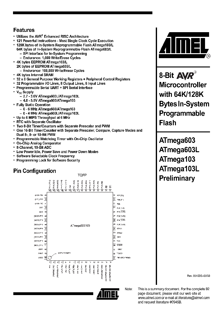 ATMEGA103_144710.PDF Datasheet