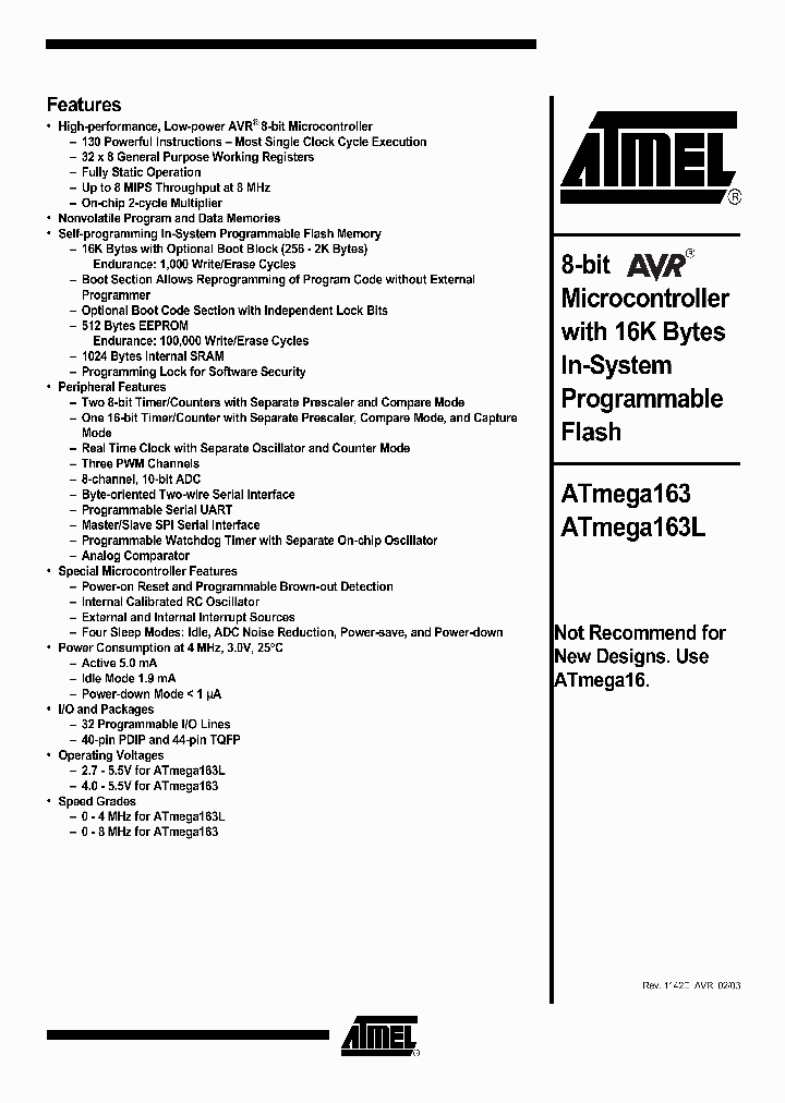 ATMEGA163_144761.PDF Datasheet