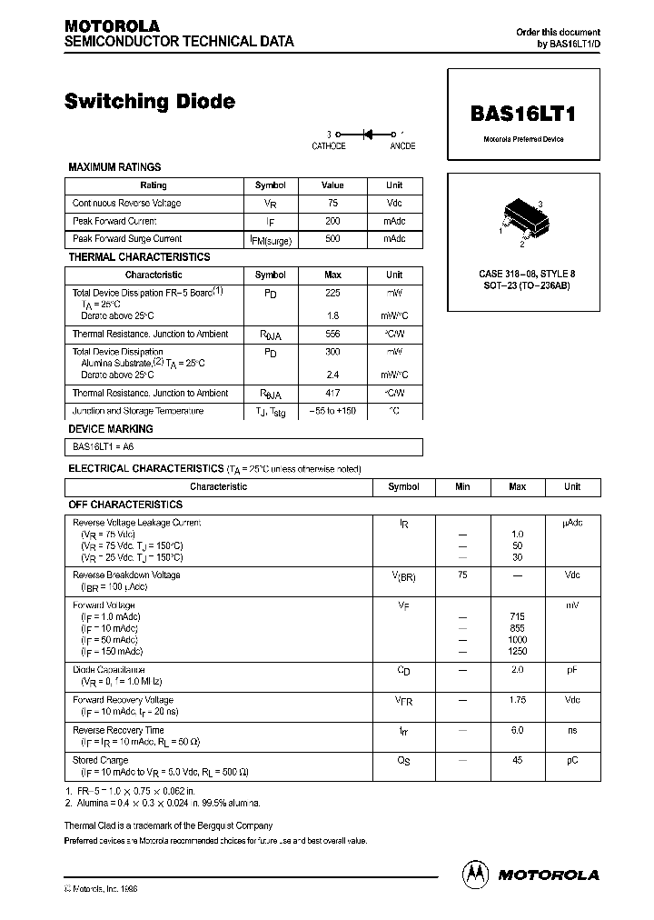 BAS16LT1_132772.PDF Datasheet