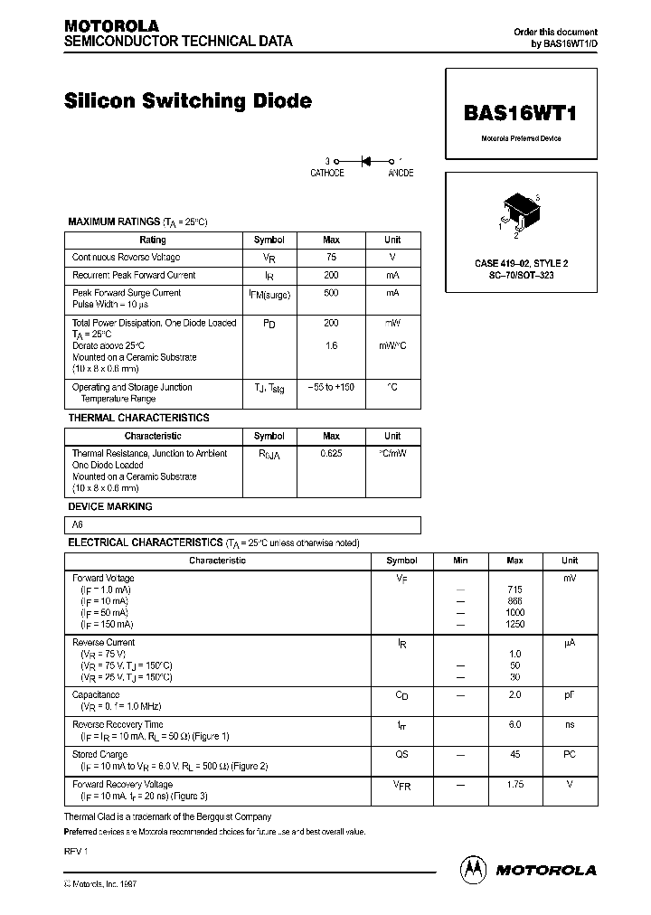 BAS16WT1_132788.PDF Datasheet