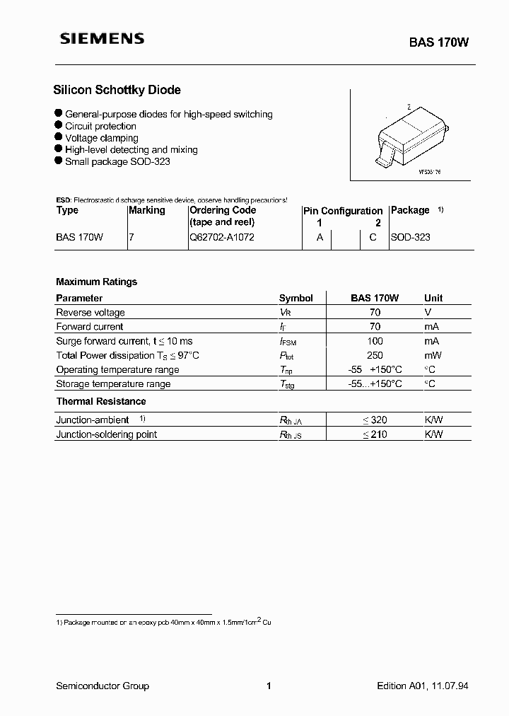 BAS170_169285.PDF Datasheet