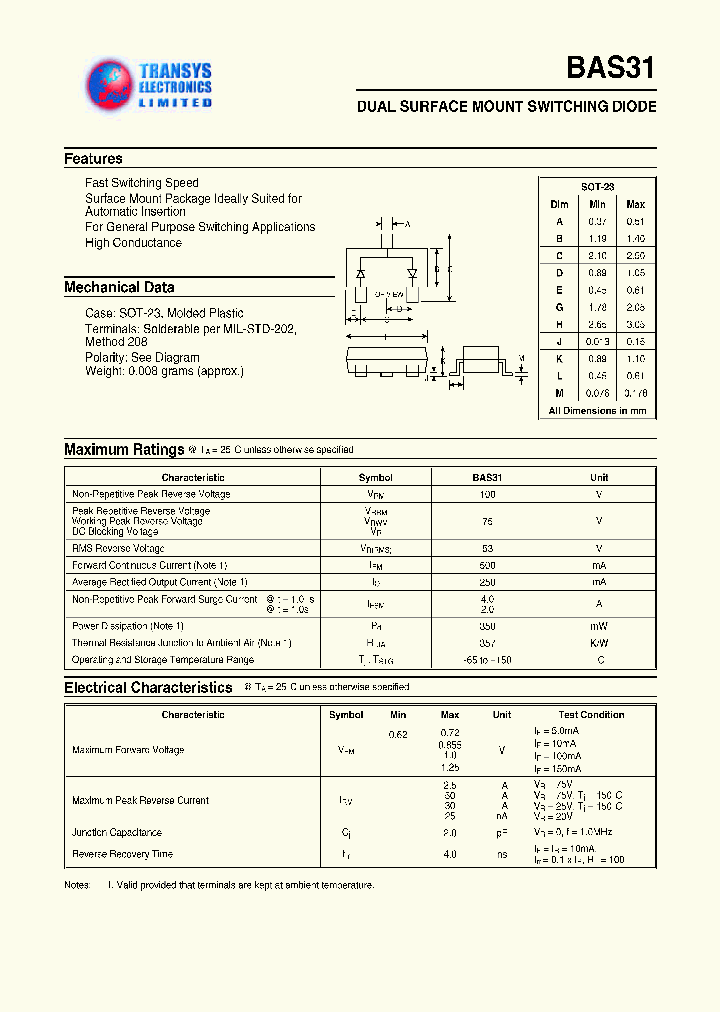 BAS31_175648.PDF Datasheet