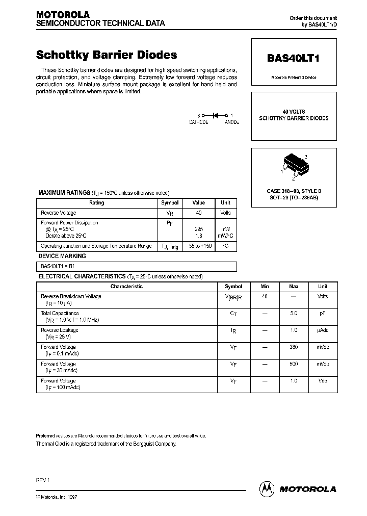 BAS40LT1_22359.PDF Datasheet