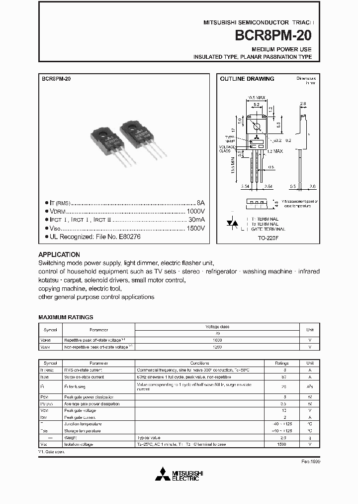 BCR8PM-20_192679.PDF Datasheet