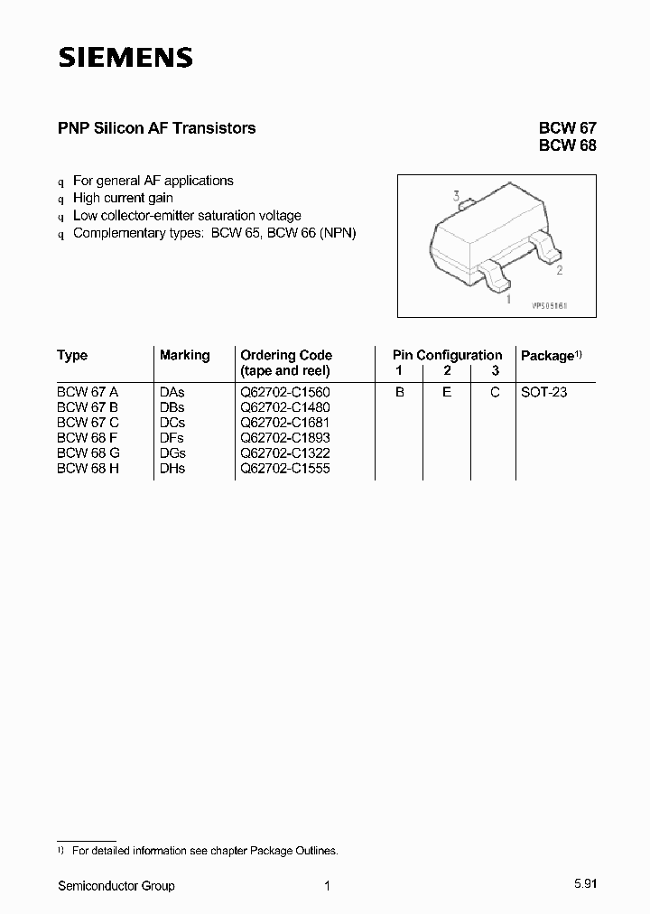 BCW67BCW68_158309.PDF Datasheet