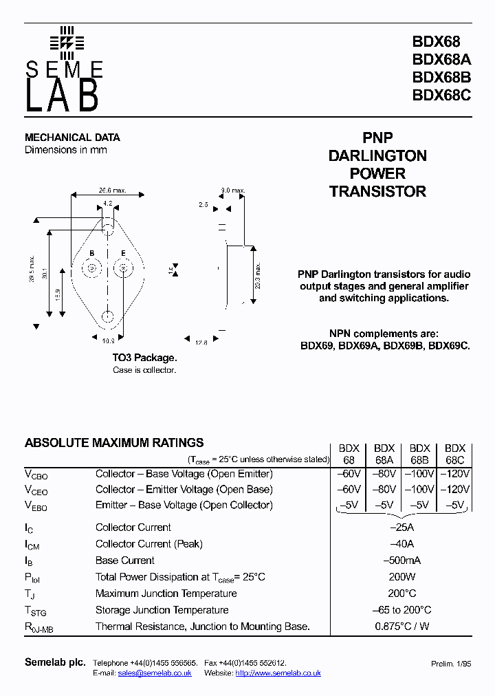 BDX68C_48054.PDF Datasheet