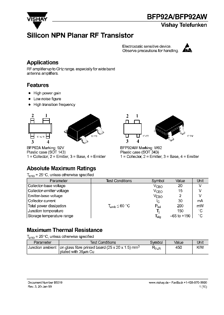 BFP92A_155024.PDF Datasheet