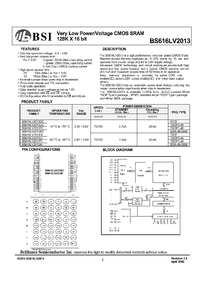 BS616LV2013AC_156168.PDF Datasheet
