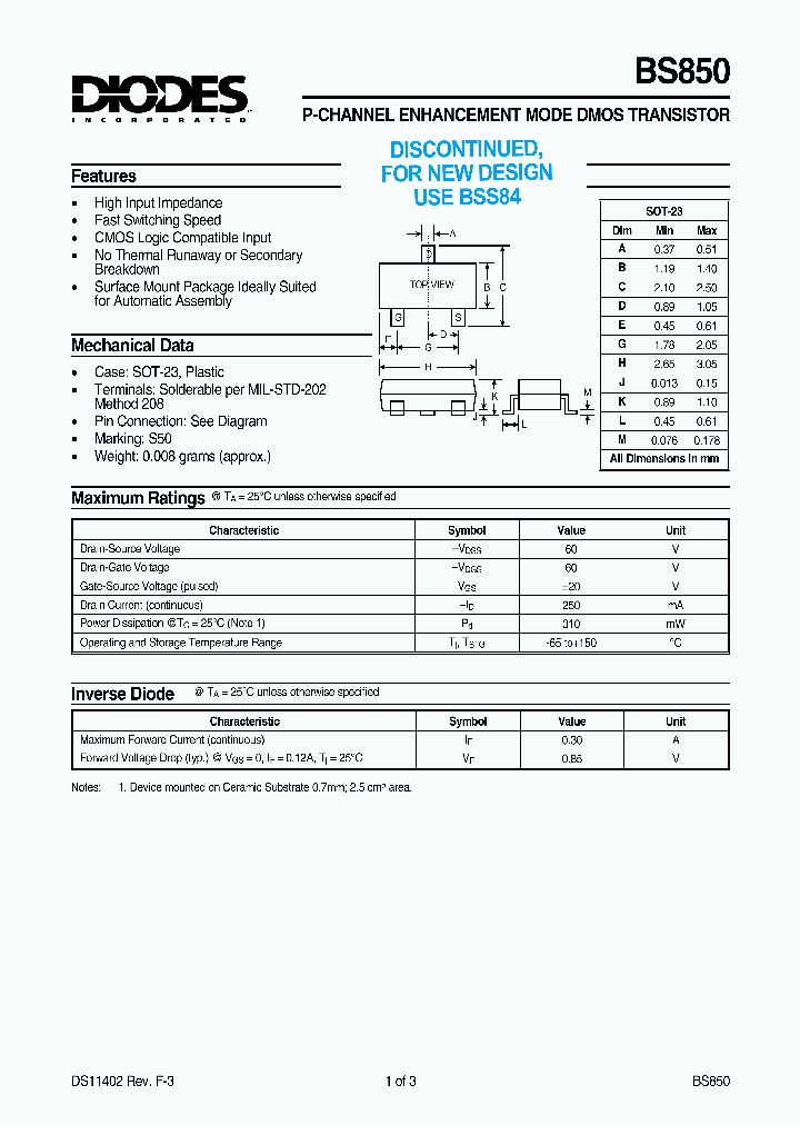 BS850_167435.PDF Datasheet