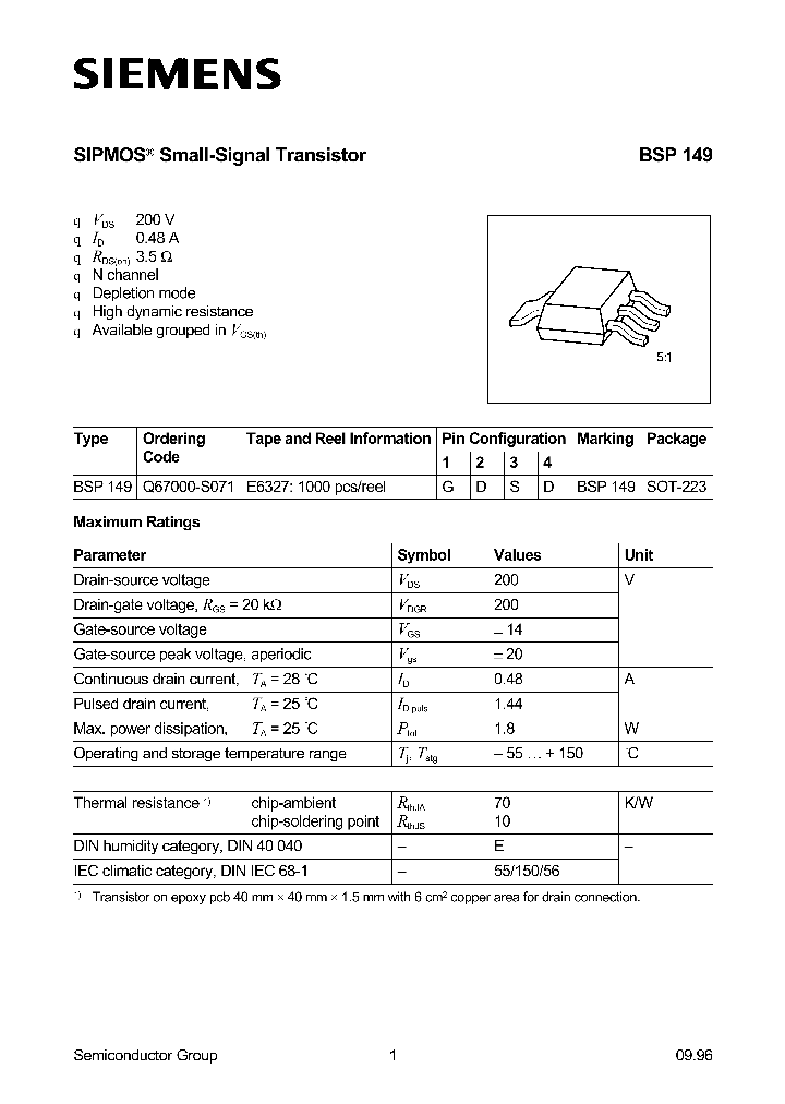 BSP149_101868.PDF Datasheet