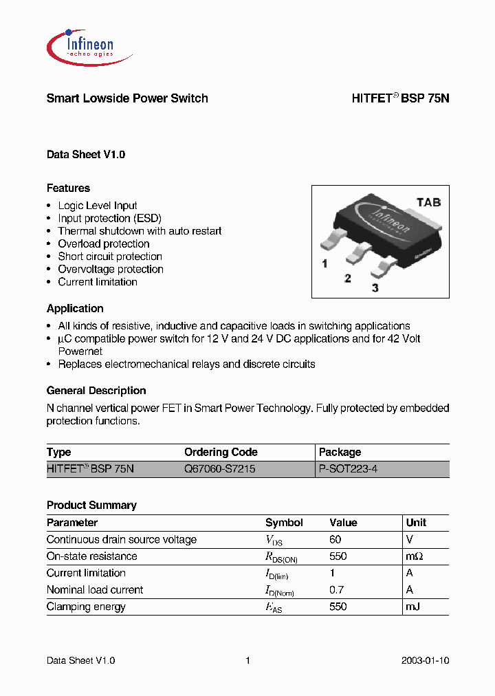BSP75N_101858.PDF Datasheet