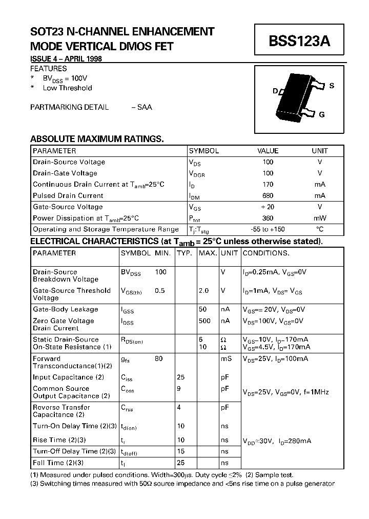 BSS123A_94124.PDF Datasheet