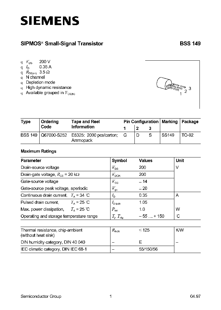 BSS149_10140.PDF Datasheet