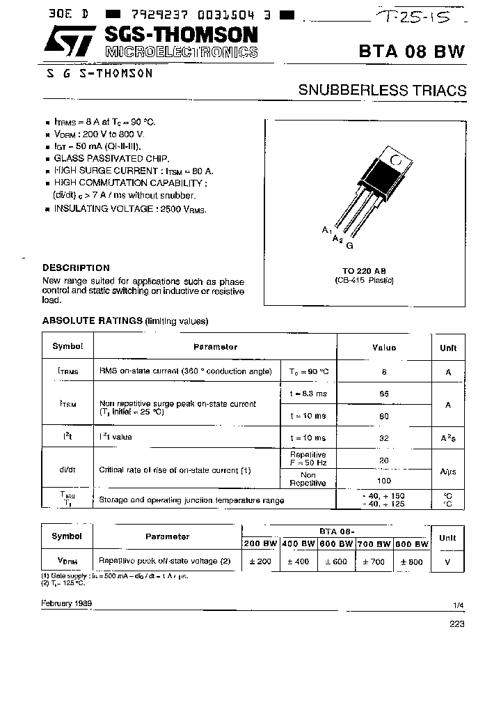 BTA08-200BW_72577.PDF Datasheet