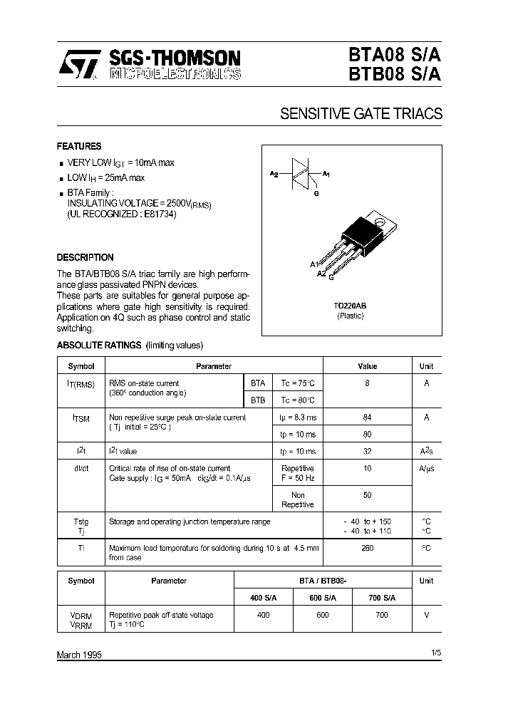 BTB08-400A_43715.PDF Datasheet