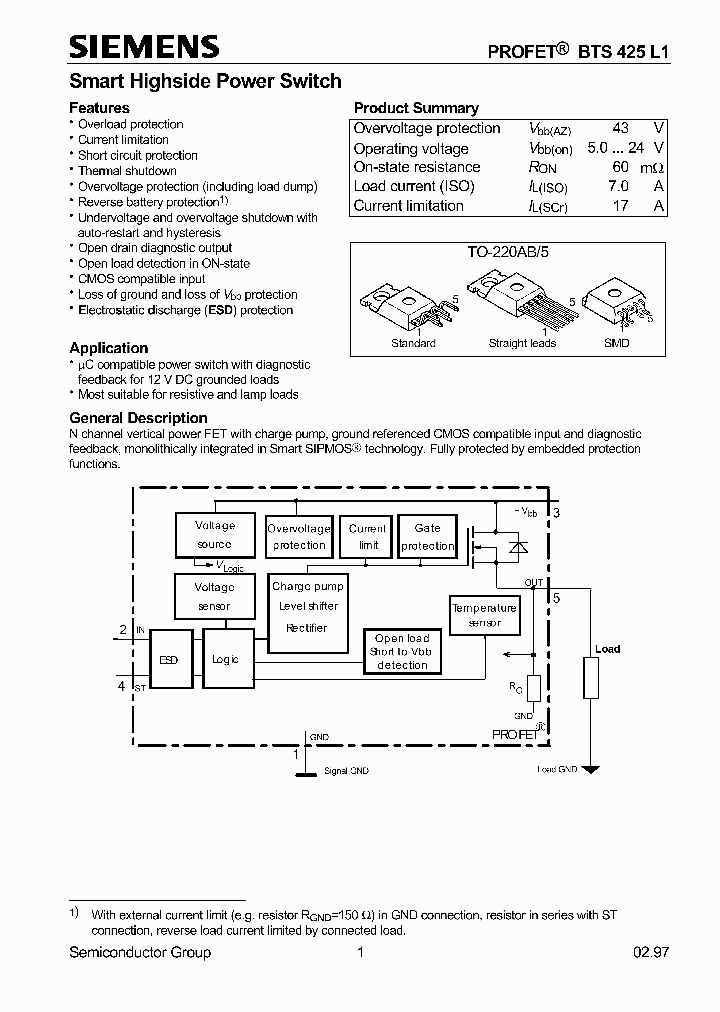 BTS425L1_45313.PDF Datasheet