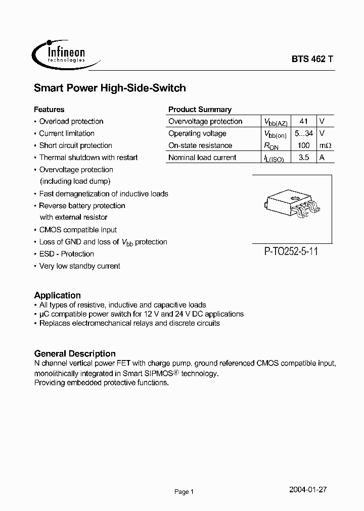 BTS462T_64533.PDF Datasheet