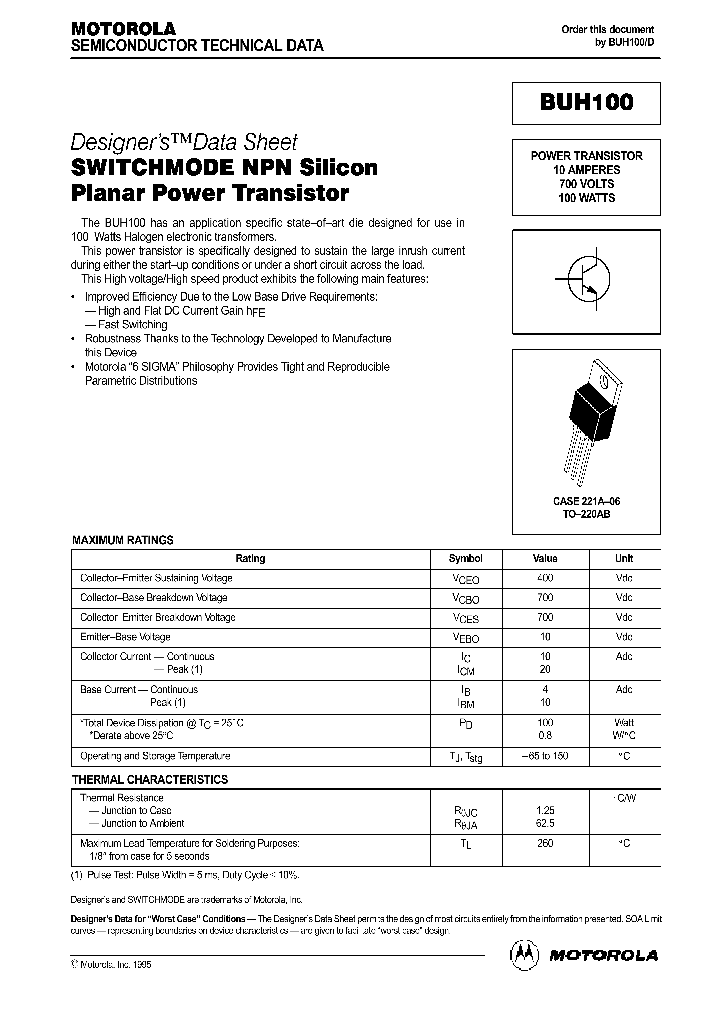 BUH100_60638.PDF Datasheet